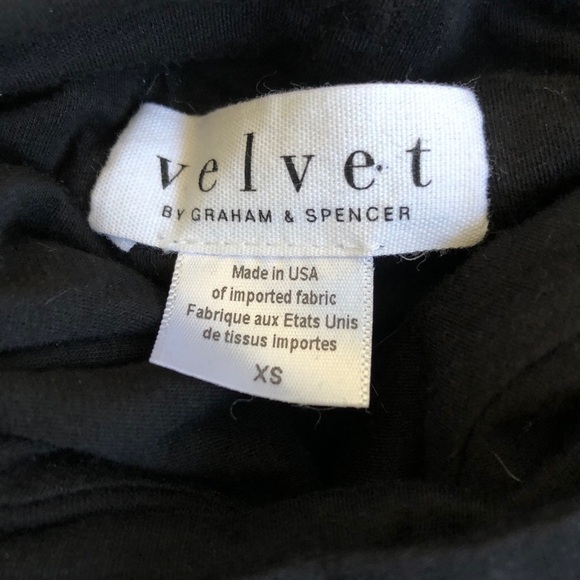 Anthropologie Velvet by Graham & Spencer Valda Black Mock Neck Midi Dress EUC XS - Picture 6 of 8